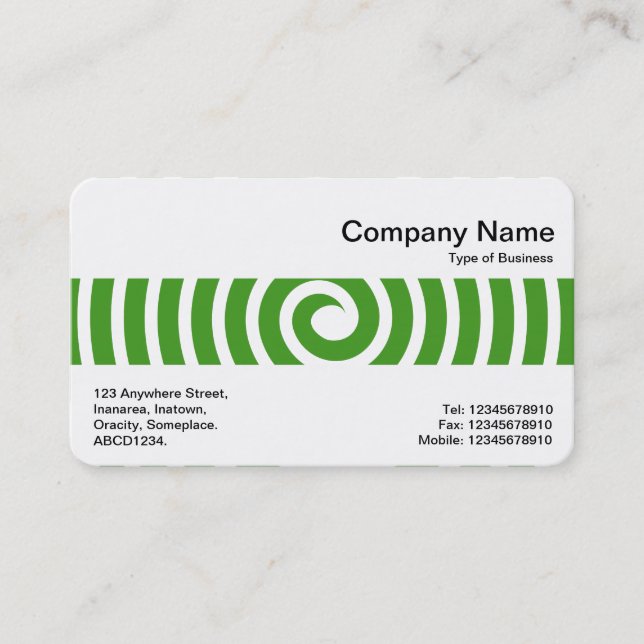 Middle Band - Spiral - Avocado Green Visitenkarte (Vorderseite)
