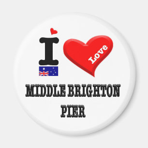 MIDDLE BRIGHTON PIER - I-Liebe Magnet