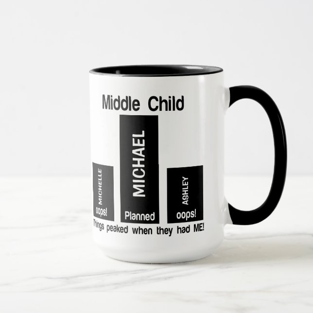Middle Child Joke CUSTOM Tasse (Rechts)