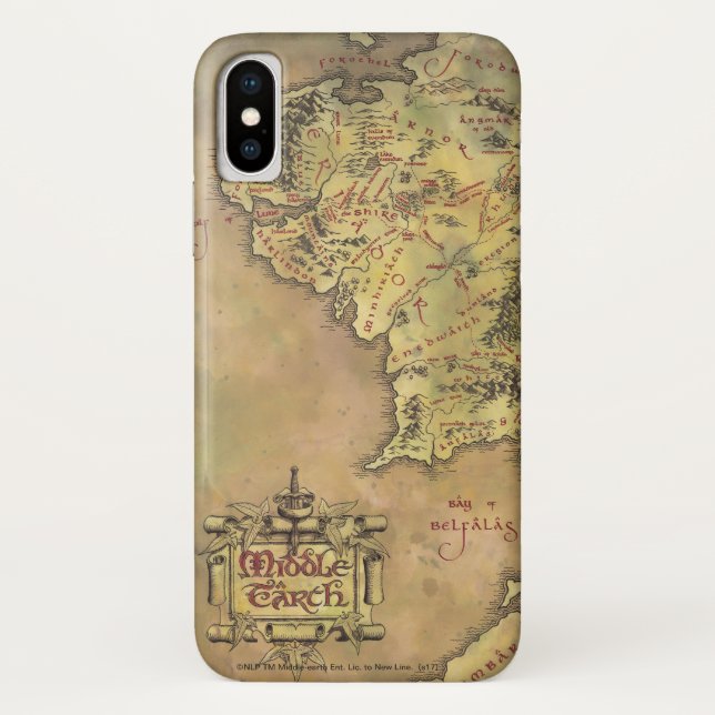 MIDDLE EARTH™ Map Case-Mate iPhone Hülle (Rückseite)