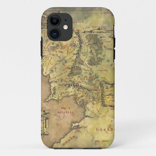 MIDDLE EARTH™ Map Case-Mate iPhone Hülle (Rückseite)