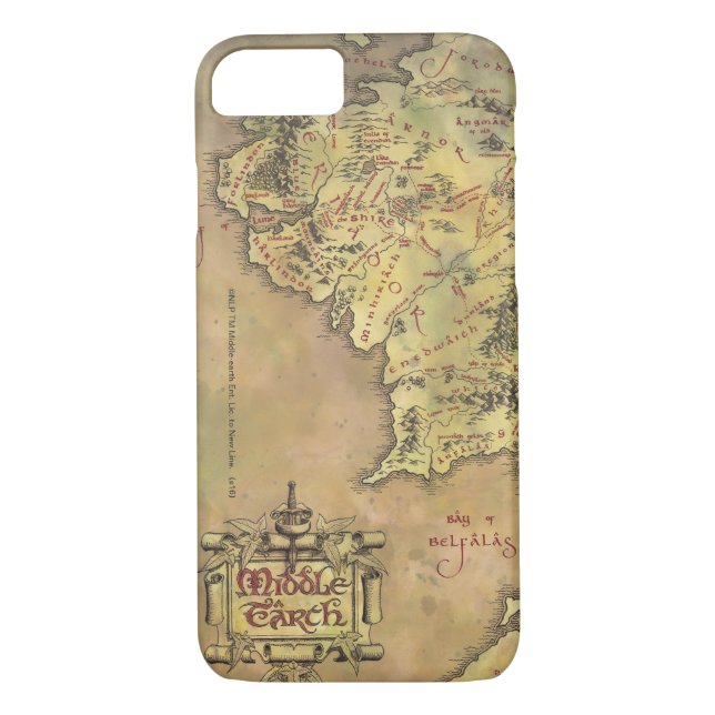 MIDDLE EARTH™ Map Case-Mate iPhone Hülle (Rückseite)