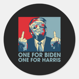 Middle Finger Biden Harris Republikaner American F Runder Aufkleber
