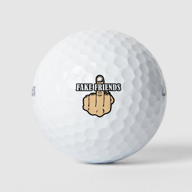 Middle Finger Fake Friends Golfball (Vorderseite)