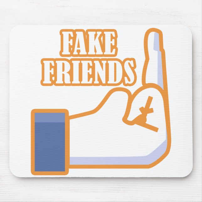 Middle Finger Fake Friends Mousepad (Vorne)