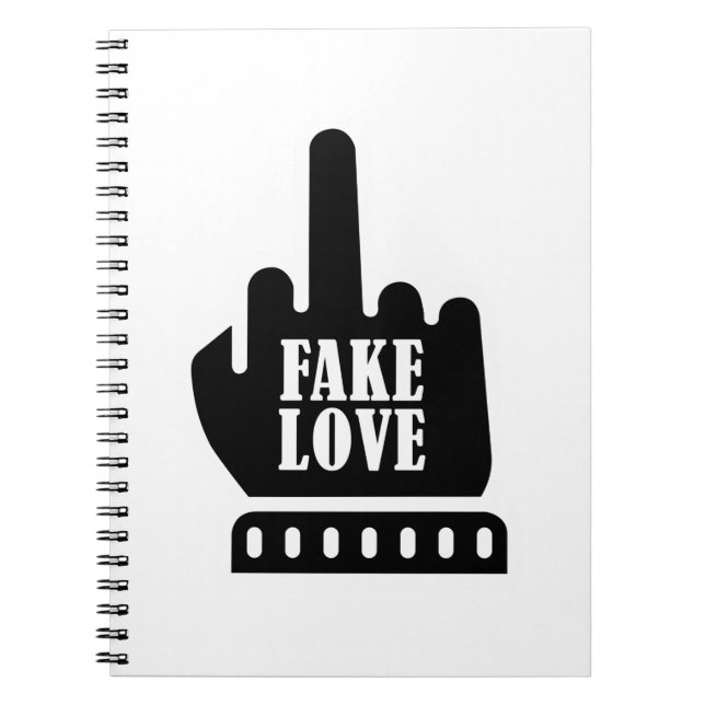 Middle Finger Fake Liebe Notizblock (Vorderseite)