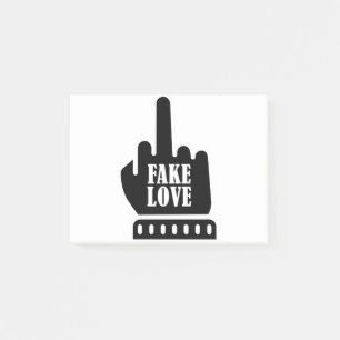 Middle Finger Fake Liebe Post-it Klebezettel