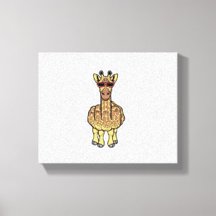 Middle Finger Giraffe Funny Offensive Rude Safari Leinwanddruck