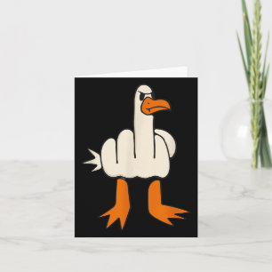 Middle Finger Seagull, Adult Humor, Funny Geste Karte