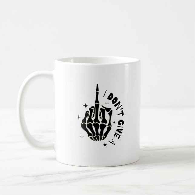 Middle Finger Skeleton Kaffeetasse (Links)