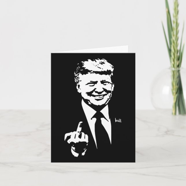 Middle Finger Trump 2024 Wahl Amerikaner Karte (Vorderseite)