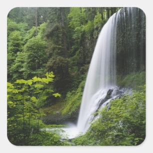 Middle North Falls, Silver Falls State Park, Quadratischer Aufkleber