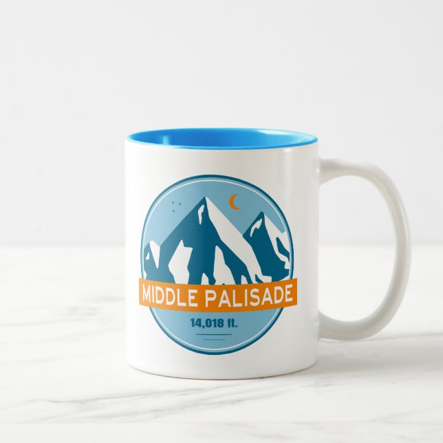 Middle Palisade California Stars Moon Zweifarbige Tasse (Rechts)