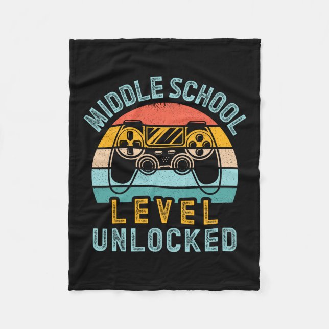 Middle School Level Unlocked Video Game Ck To Scho Fleecedecke (Vorderseite)