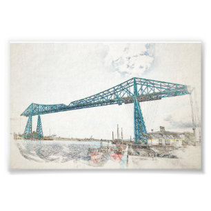 Middlesbrough Transporter Bridge Künstlerische Ski Fotodruck