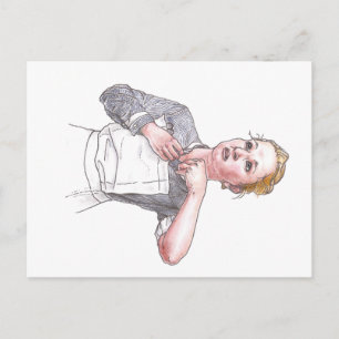 Middlesex Hospital Nurse Dressing For Duty Postkarte