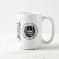 Middlesex-Krankenhaus-Tasse mit B/W Radierung u.