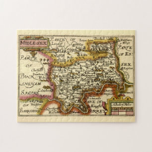Middlesex Middle Sex Landkreis England Old Atlas M