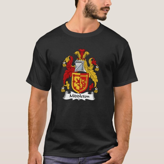 Middleton Coat of Arms  Middleton Family Crest T-Shirt (Vorderseite)