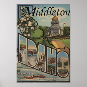 Middleton, Idaho - große Buchstabe-Szenen Poster