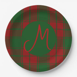 Middleton Tartan Mit Monogramm Pappteller