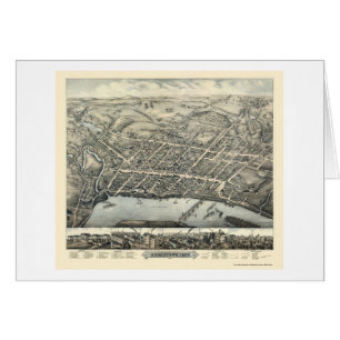 Middletown, carte panoramique de CT - 1877
