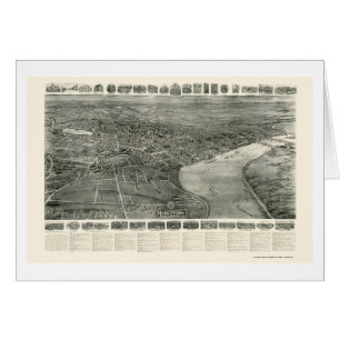 Middletown, carte panoramique de CT - 1915