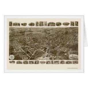 Middletown, carte panoramique de NY - 1921