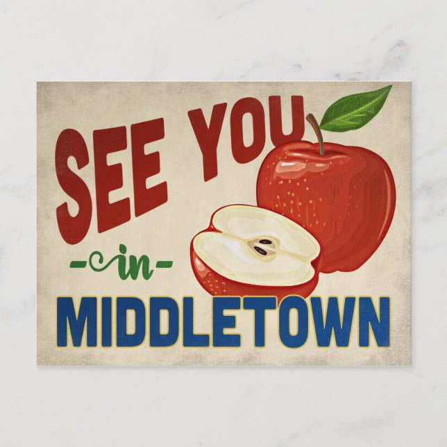 Middletown Ohio Apple - Vintage Travel Postkarte (Vorderseite)