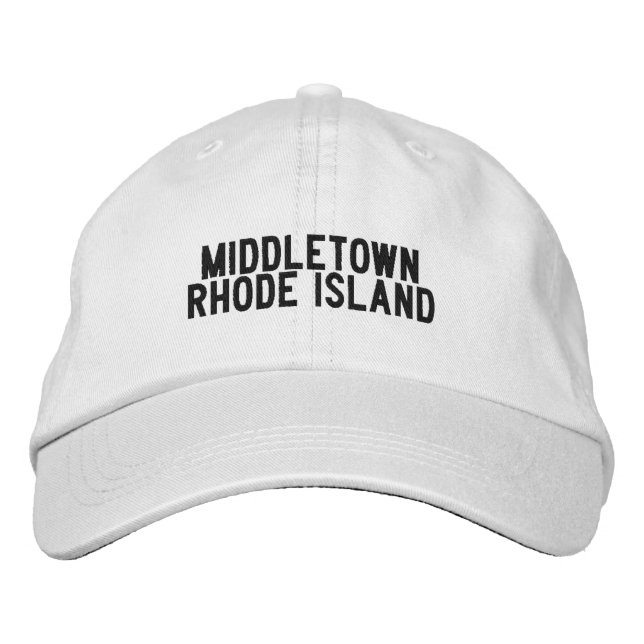 Middletown Rhode Island Hat Bestickte Baseballkappe (Vorderseite)
