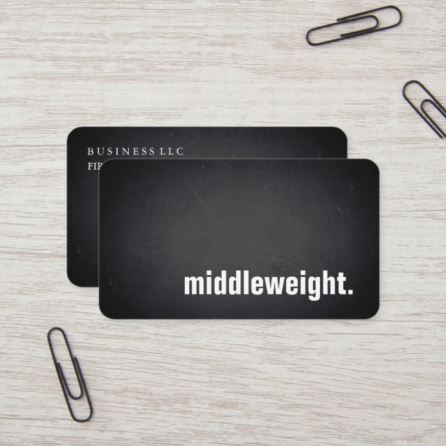 middleweight. Modern Blackboard Professional Visitenkarte (Vorderseite/Rückseite Beispiel)