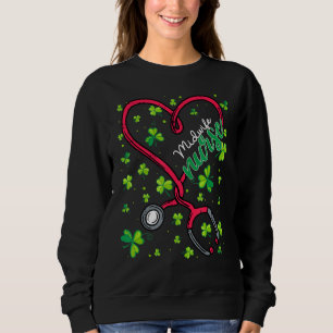 Midfrau Nurse St Patricks Day Liebe Stethoscope Rn Sweatshirt