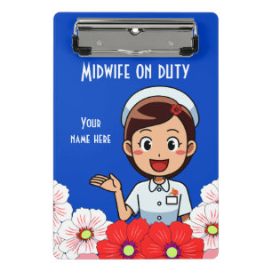 Midfrau On Duty Personalisiert Mini Clipboard Klemmbrett