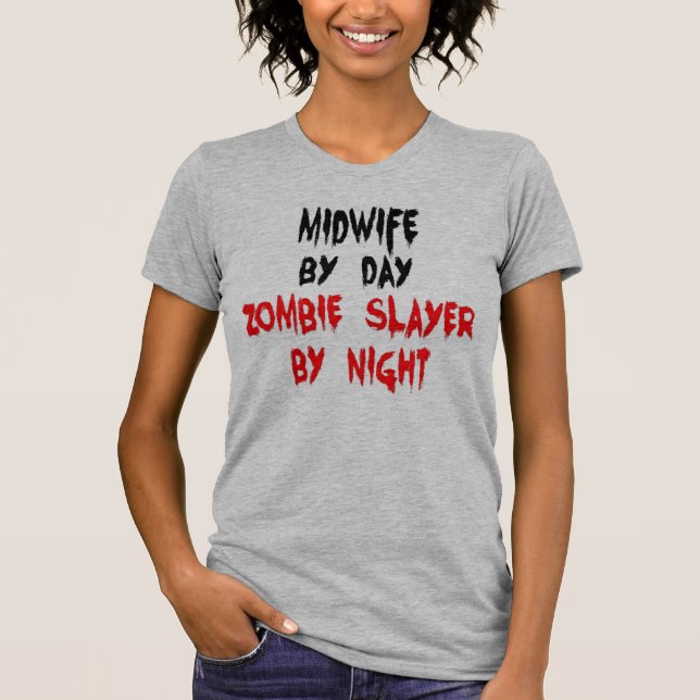 Midfrau Zombie Joke T-Shirt (Vorderseite)