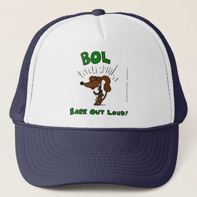 Midge "BOL Bark Out Loud" Hat Truckerkappe (Vorderseite)