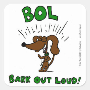 Midge "BOL: BARK OUT LOUD" Stickers - Set von 20
