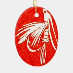 Midge Classic Trout Fly Weihnachtsdekoration Keramik Ornament