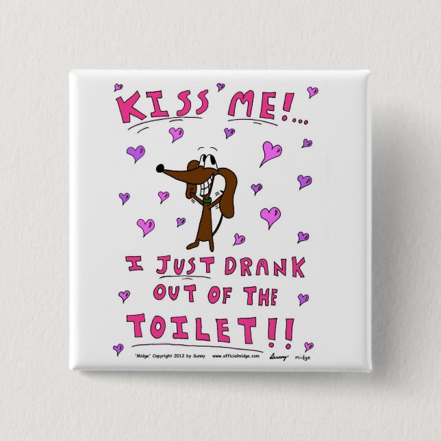 Midge 'KISS ME' Button (Vorderseite)