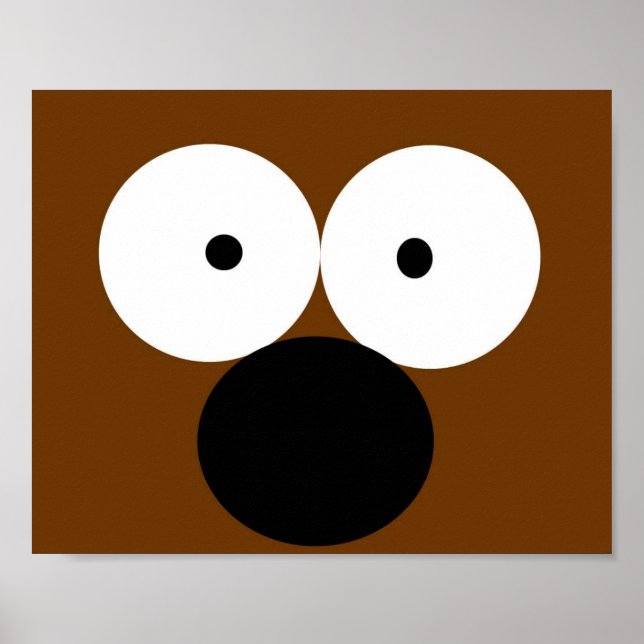 Midge Minimalistisch Face Poster (Vorne)
