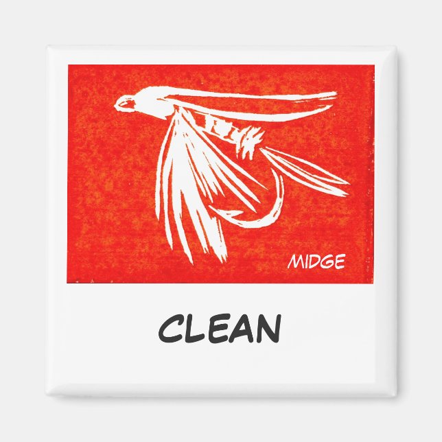 "Midge Red" Dish Washer Status Magnet (Vorne)