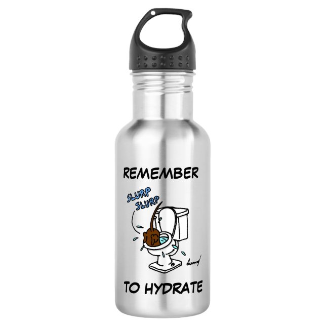 Midge "Remember to Hydro" Wasserflasche (Vorderseite)