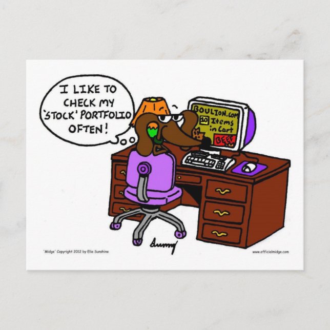 Midge Stock Portfolio Postkarte (Vorderseite)