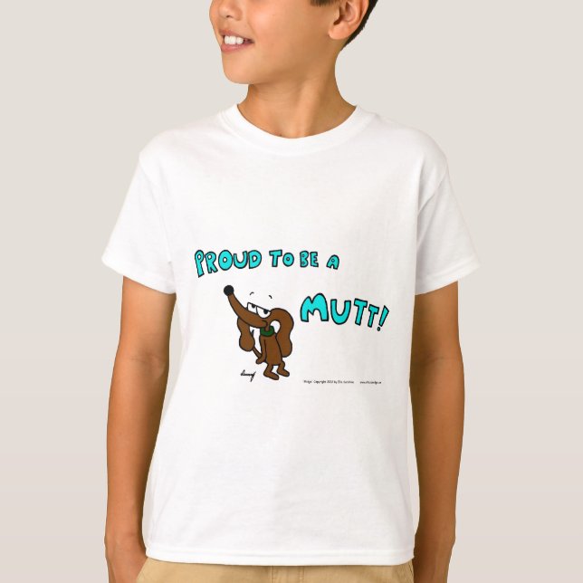 Midge STOLZ, EIN MUTT Kids Basic T - Shirt zu sein (Vorderseite)