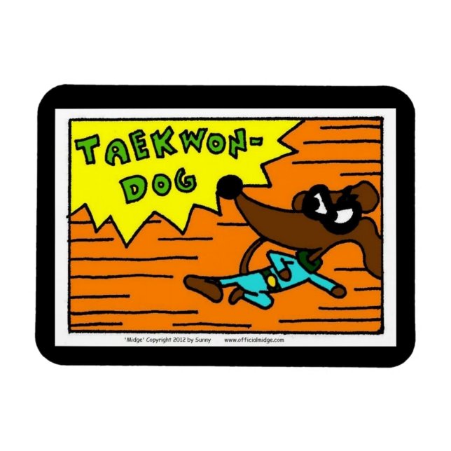 Midge TAEKWON-DOG Flexible Magnet (Horizontal)