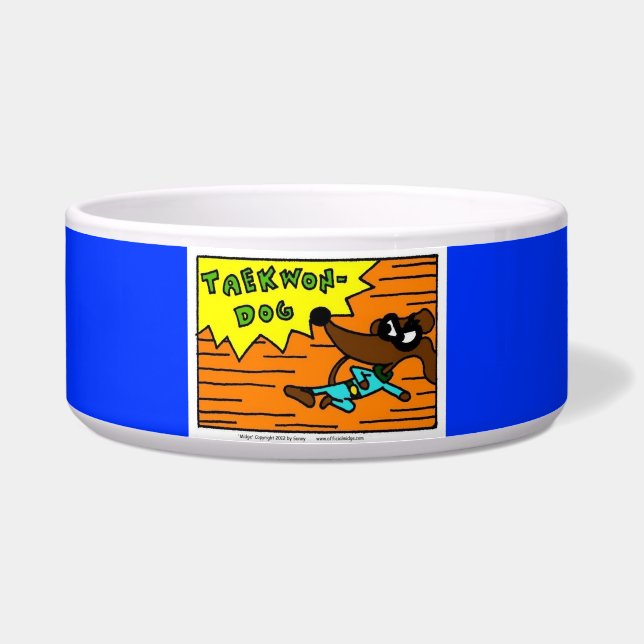 Midge TAEKWON-DOG Pet Bowl - Blau Napf (Vorderseite)