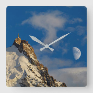 Midi-Nadel French Alps Frankreich Quadratische Wanduhr