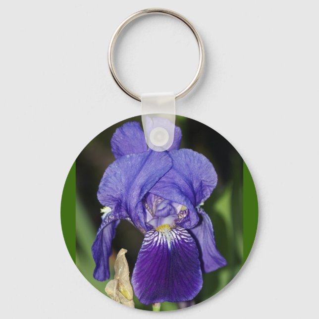 Midinight Iris Floral Schlüsselanhänger (Vorderseite)