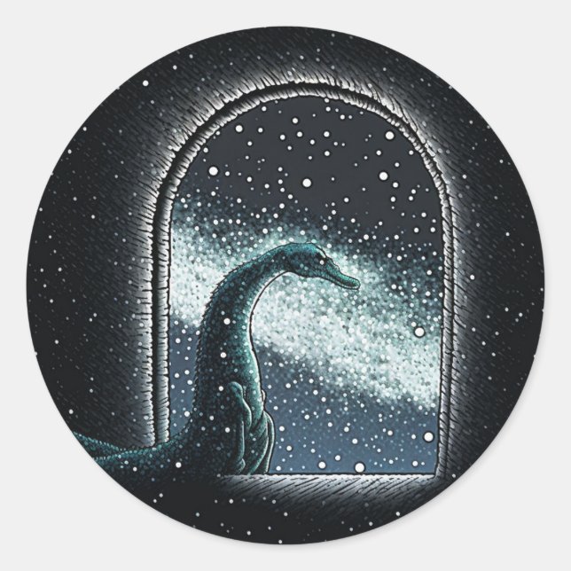 MIDJOURNEY MONSTERS CRYPTID SERIEN RUNDER AUFKLEBER (Vorderseite)