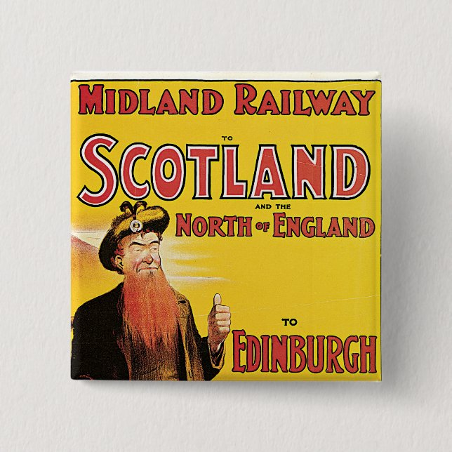 Midland Railway to Scotland Button (Vorderseite)