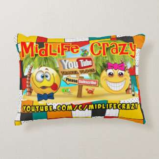 Midlife Crazy Polyester Accent Pillow 16" x 12" Dekokissen